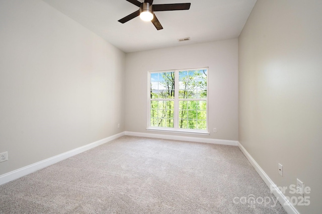 62 Mackenzie Way, Swannanoa, NC 28778 - carpeted empty room with ceiling fan, visible vents, and baseboards
