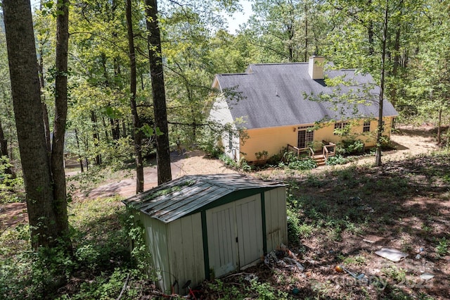 62 Mackenzie Way, Swannanoa, NC 28778 - view of shed featuring a forest view