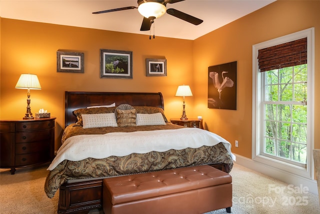 135 Sumter Dr, Mooresville, NC 28117 - bedroom with carpet floors, baseboards, and ceiling fan