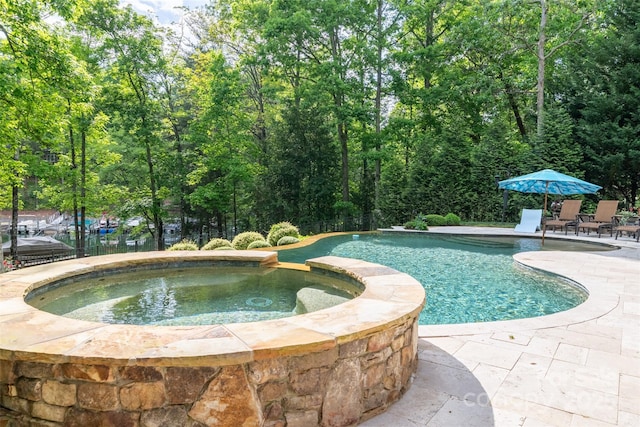 135 Sumter Dr, Mooresville, NC 28117 - view of pool with a patio area and a pool with connected hot tub