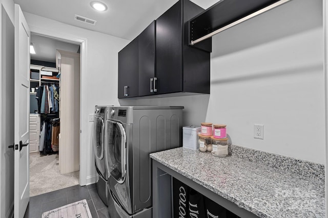 7730 Burning Ridge Dr, Stanley, NC 28164 - washroom with cabinet space, washing machine and clothes dryer, recessed lighting, and baseboards