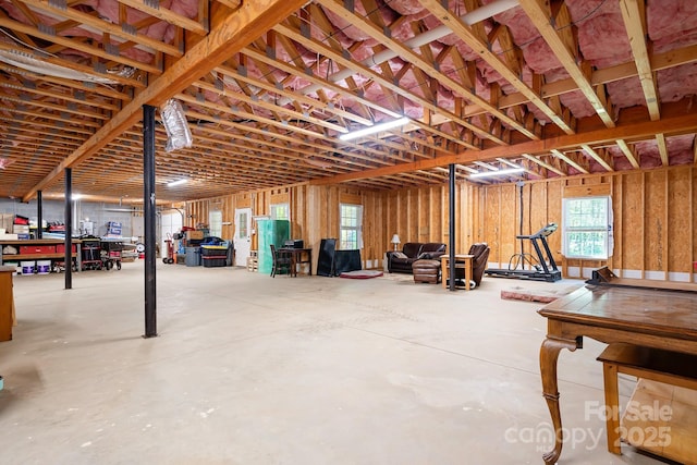 view of basement