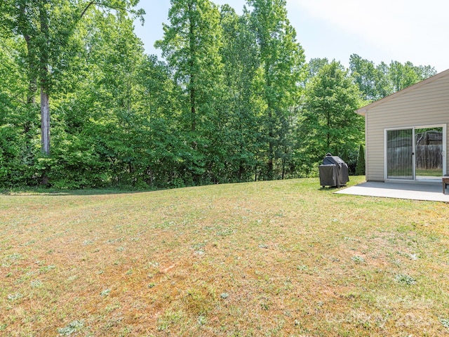 view of yard featuring a patio