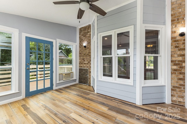 109 Arabian Ln, Salisbury, NC 28147 - unfurnished sunroom featuring plenty of natural light and cooling unit