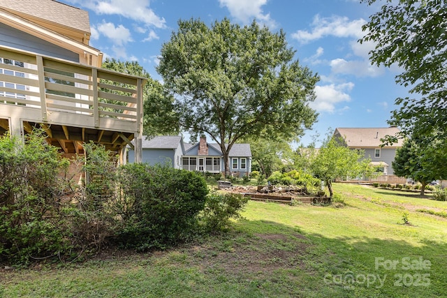 109 Arabian Ln, Salisbury, NC 28147 - view of grassy yard featuring a deck