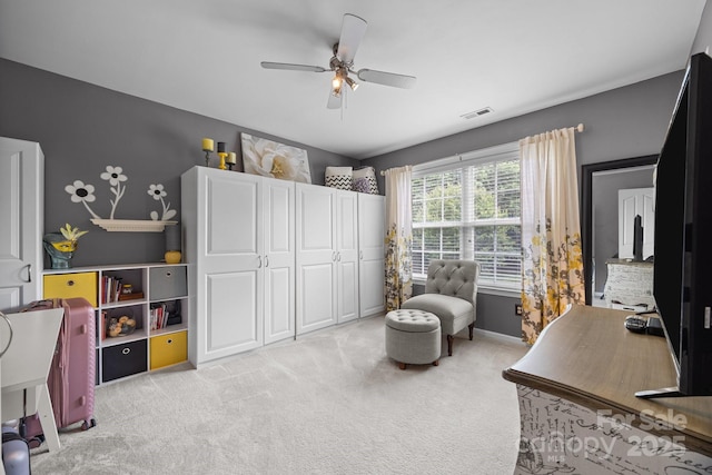 1900 Birchbrook Ct, Harrisburg, NC 28075 - carpeted office space with ceiling fan and baseboards