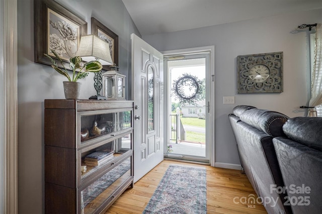 6084 Little River Ct, Granite Falls, NC 28630 - foyer featuring light wood finished floors and baseboards