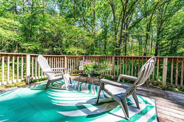 view of wooden deck