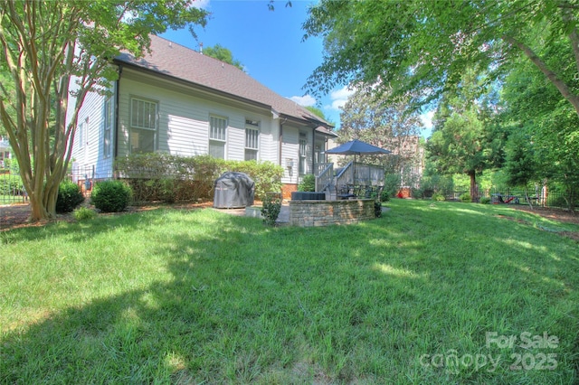 3009 Thayer Dr, Waxhaw, NC 28173 - rear view of property featuring a yard and a wooden deck
