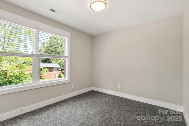 236 Elizabeth Ave, Forest City, NC 28043 - unfurnished room with baseboards, dark colored carpet, and visible vents
