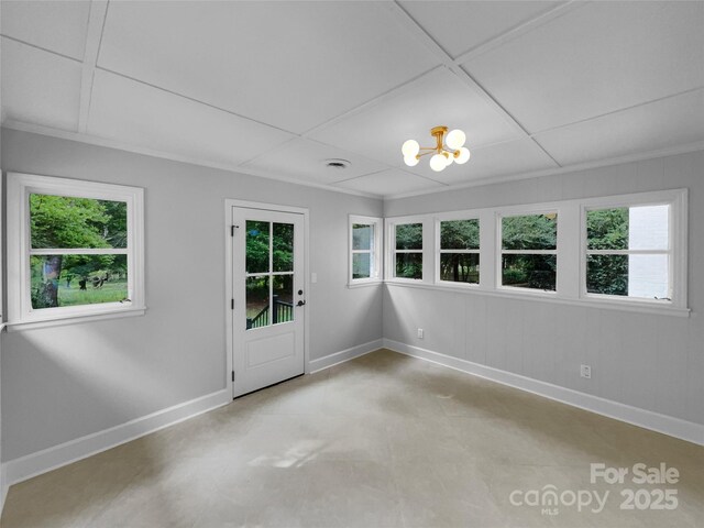 141 Edenvale Rd, Rock Hill, SC 29730 - unfurnished sunroom with plenty of natural light and a chandelier