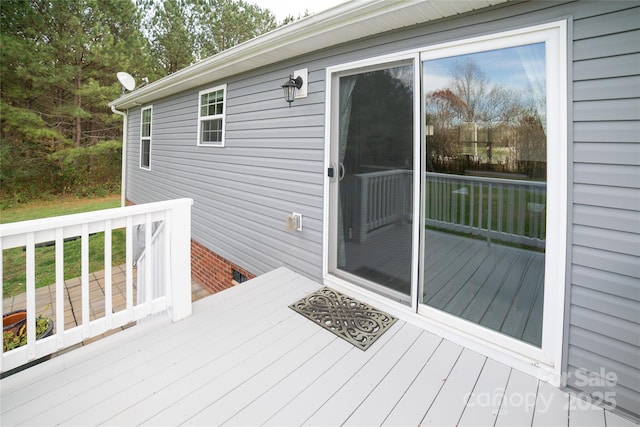 view of wooden deck