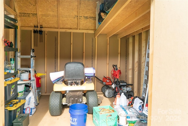 view of storage area