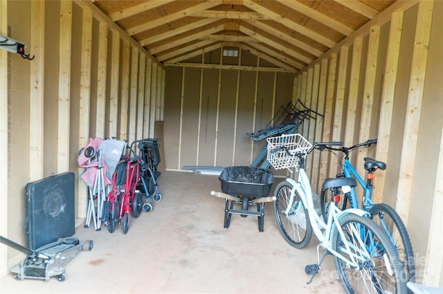 view of storage area