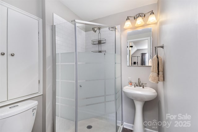 14807 Middlesborough Dr, Matthews, NC 28104 - full bath with a shower stall and toilet