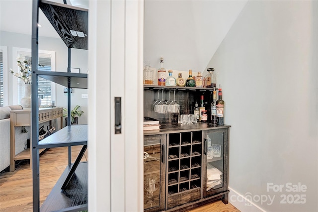 7 Mountain View Ave, Black Mountain, NC 28711 - indoor dry bar with wood finished floors