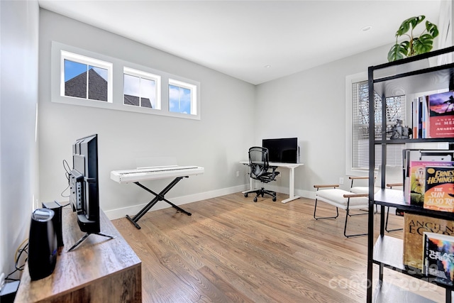 7 Mountain View Ave, Black Mountain, NC 28711 - office space featuring wood finished floors and baseboards