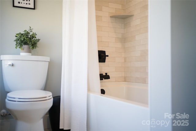 7 Mountain View Ave, Black Mountain, NC 28711 - bathroom featuring toilet and shower / washtub combination