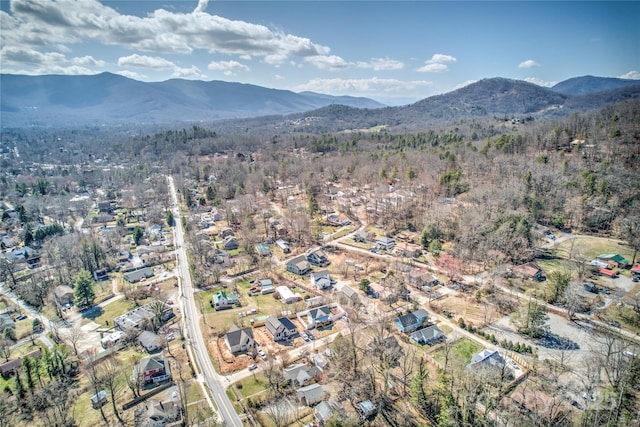 7 Mountain View Ave, Black Mountain, NC 28711 - aerial overview of property's location featuring a mountain backdrop