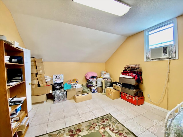 970 Mt Moriah Church Rd, China Grove, NC 28023 - bonus room with baseboards, tile patterned floors, vaulted ceiling, and cooling unit
