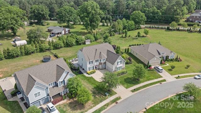 bird's eye view with a residential view