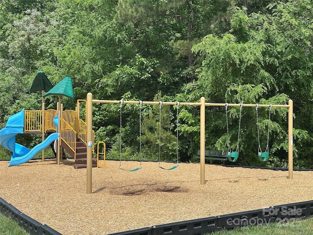 view of community jungle gym