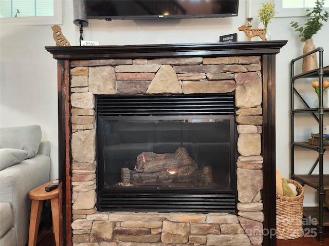 521 Hobson Rd, Bakersville, NC 28705 - detailed view of a stone fireplace