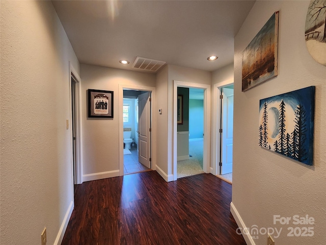521 Hobson Rd, Bakersville, NC 28705 - corridor with wood finished floors, baseboards, and recessed lighting