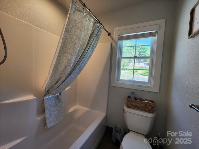 521 Hobson Rd, Bakersville, NC 28705 - bathroom featuring toilet and shower / bath combo