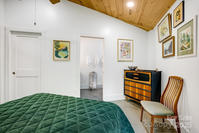 16 Caddis Ct, Marshall, NC 28753 - bedroom with lofted ceiling, wooden ceiling, and baseboards