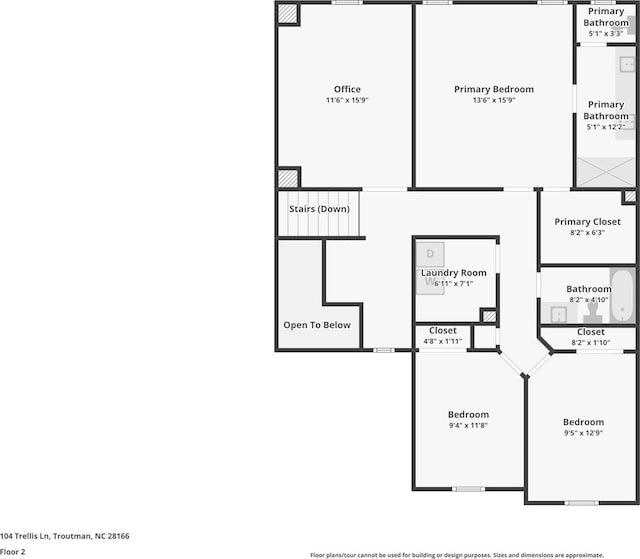 104 Trellis Ln, Troutman, NC 28166 - room layout
