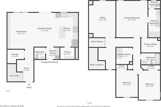 104 Trellis Ln, Troutman, NC 28166 - room layout