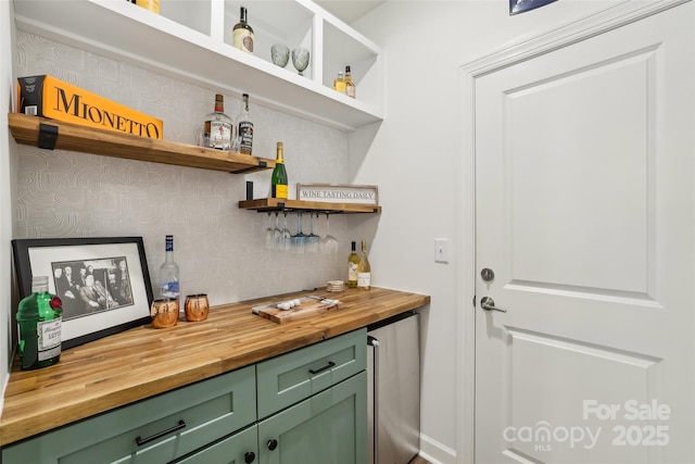 104 Trellis Ln, Troutman, NC 28166 - indoor dry bar featuring fridge