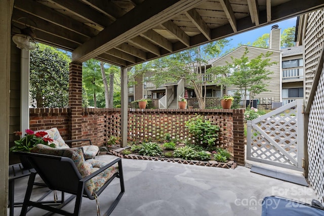 view of patio with fence