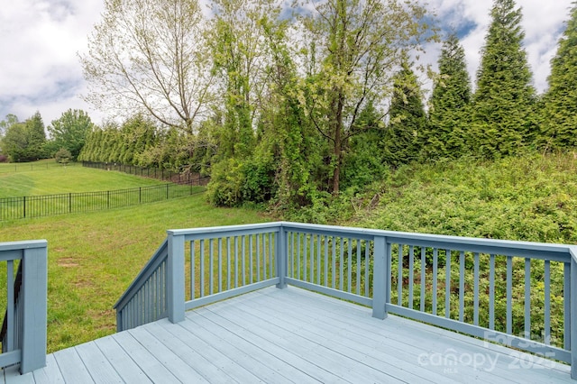 76 Tryon View Dr, Flat Rock, NC 28731 - deck featuring a yard and fence
