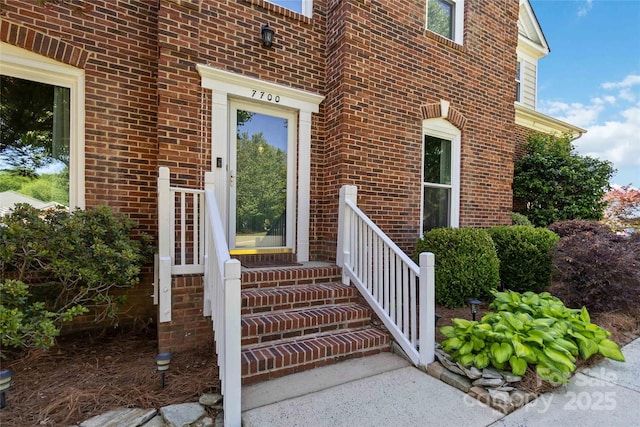 7700 Ninth Fairway Ln, Mint Hill, NC 28227 - doorway to property with brick siding