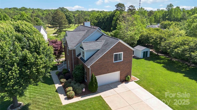 7700 Ninth Fairway Ln, Mint Hill, NC 28227 - bird's eye view featuring a wooded view