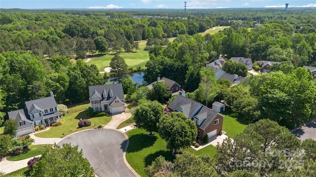 7700 Ninth Fairway Ln, Mint Hill, NC 28227 - bird's eye view with a view of trees and a residential view