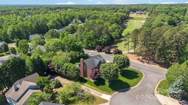 7700 Ninth Fairway Ln, Mint Hill, NC 28227 - birds eye view of property featuring a wooded view
