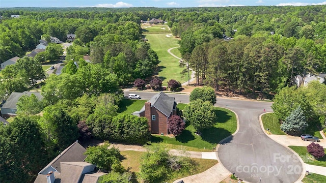 7700 Ninth Fairway Ln, Mint Hill, NC 28227 - drone / aerial view featuring a forest view