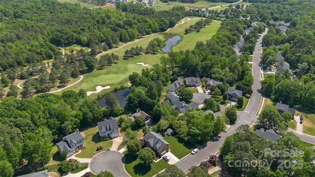 7700 Ninth Fairway Ln, Mint Hill, NC 28227 - aerial view with a residential view, view of golf course, and a water view