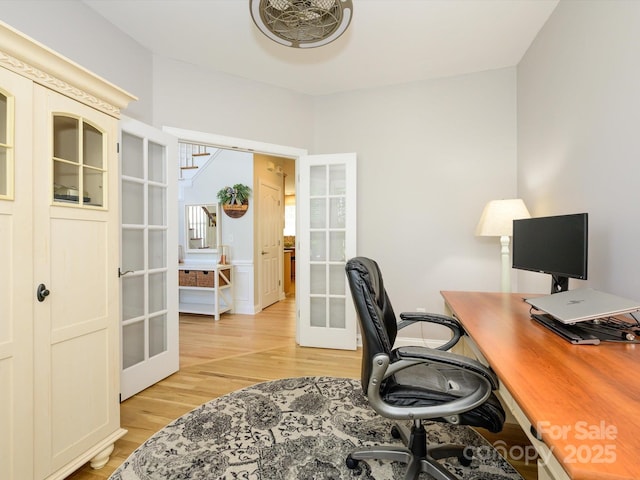10944 Persimmon Creek Dr, Mint Hill, NC 28227 - office space with french doors and light wood finished floors