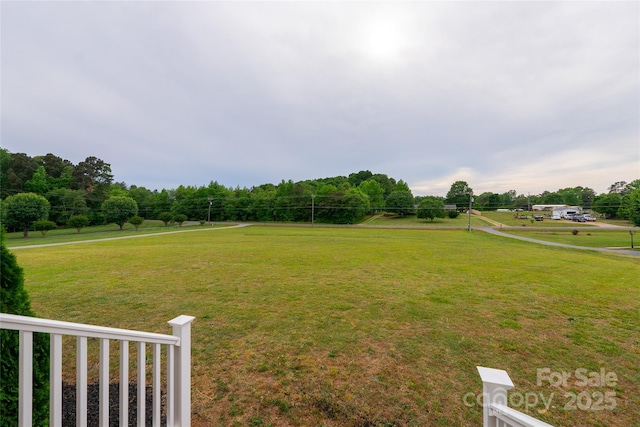 view of grassy yard