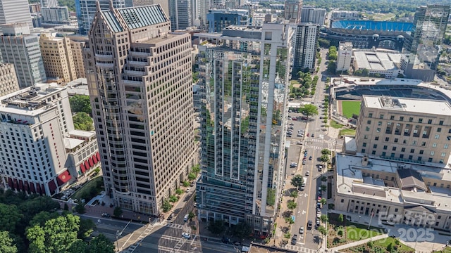aerial view featuring a city view