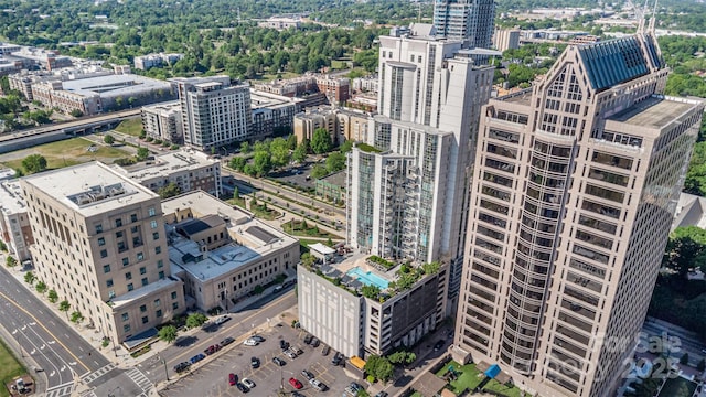 bird's eye view featuring a city view