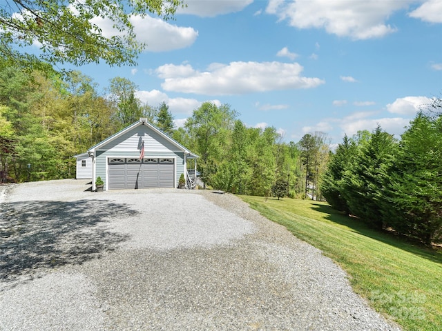 exterior space featuring driveway