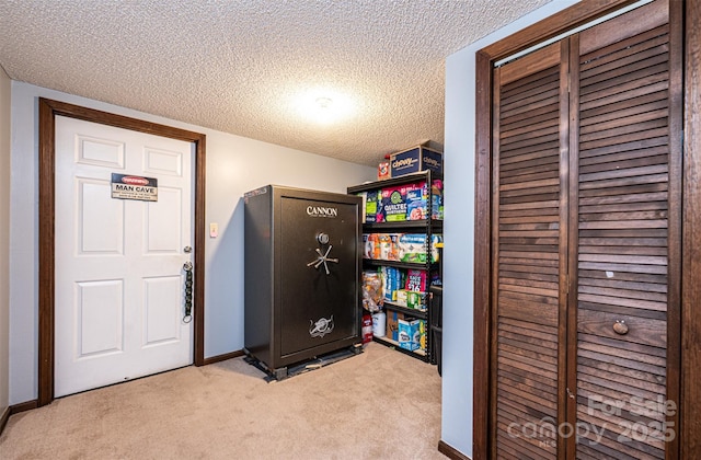 1018 Autumn Ln, Hickory, NC 28602 - playroom featuring baseboards, light carpet, and a textured ceiling