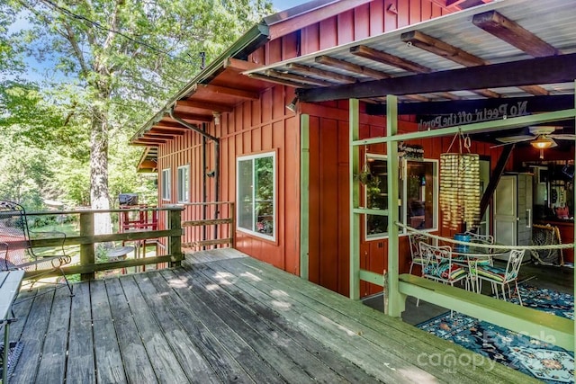 76 Archer Rd, Saluda, NC 28773 - view of wooden terrace
