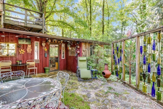 76 Archer Rd, Saluda, NC 28773 - view of patio / terrace featuring outdoor dining area