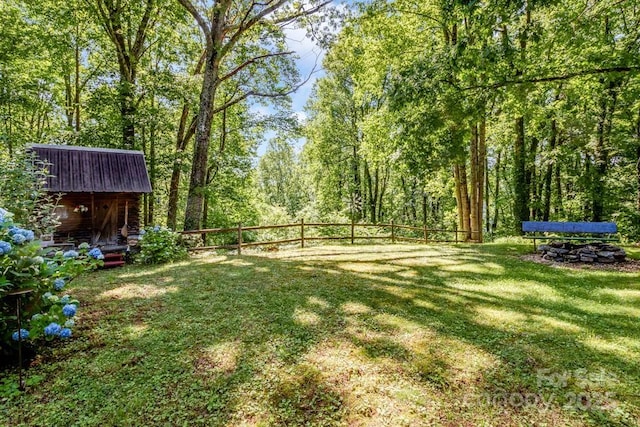 76 Archer Rd, Saluda, NC 28773 - view of yard featuring an outbuilding
